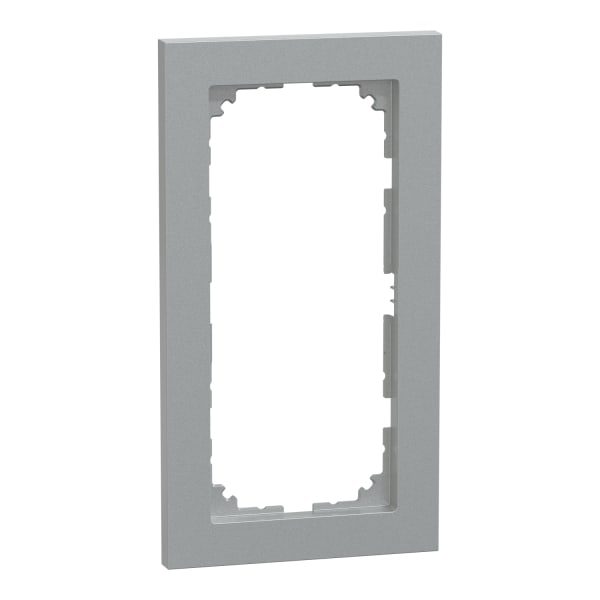 MERTEN - M-Pure-Rahmen, 2fach ohne Mittelsteg, aluminium, M-Pure