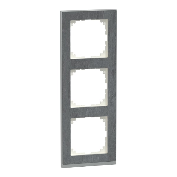 MERTEN - M-Pure Decor-Rahmen, 3fach, Schiefer/aluminium, M-Pure Decor