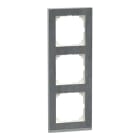 MERTEN - M-Pure Decor-Rahmen, 3fach, Schiefer/aluminium, M-Pure Decor