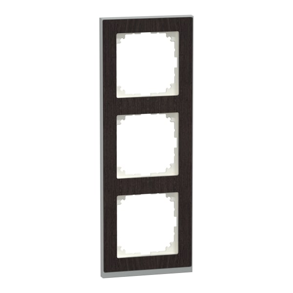 MERTEN - M-Pure Decor-Rahmen, 3fach, Wenge/aluminium, M-Pure Decor