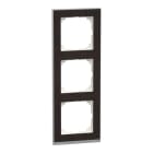 MERTEN - M-Pure Decor-Rahmen, 3fach, Wenge/aluminium, M-Pure Decor