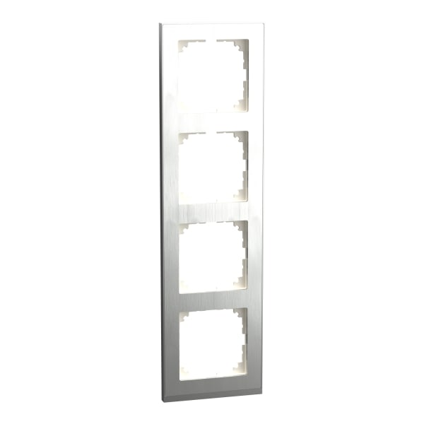MERTEN - M-Pure Decor-Rahmen, 4fach, Edelstahl/aluminium, M-Pure Decor