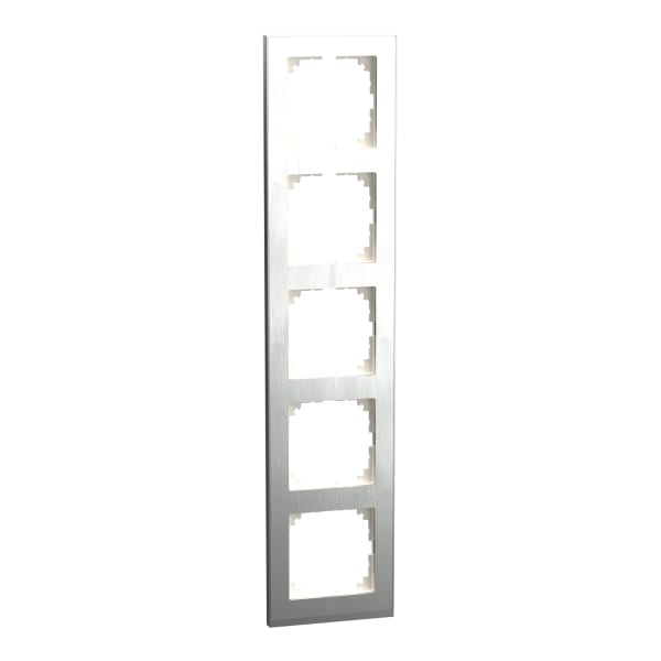 MERTEN - M-Pure Decor-Rahmen, 5fach, Edelstahl/aluminium, M-Pure Decor