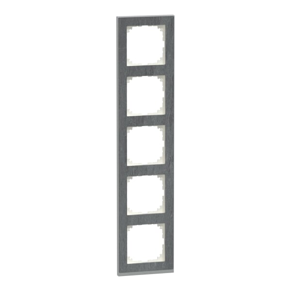 MERTEN - M-Pure Decor-Rahmen, 5fach, Schiefer/aluminium, M-Pure Decor