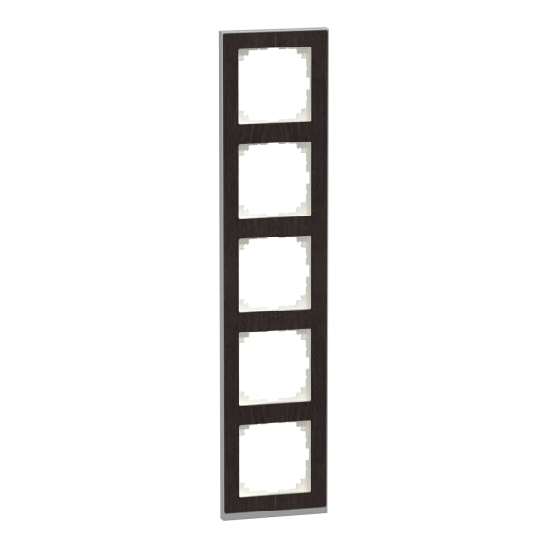 MERTEN - M-Pure Decor-Rahmen, 5fach, Wenge/aluminium, M-Pure Decor