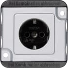 MERTEN - SCHUKO-Steckdose, erhöhter Berührungsschutz, Steckklemmen, mattsilber, PANZER