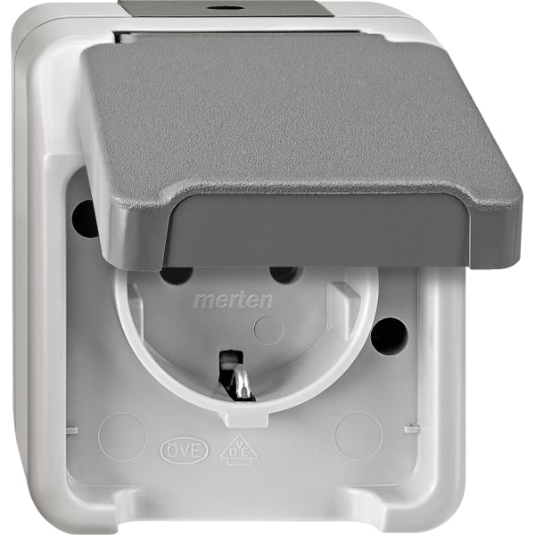 MERTEN - SCHUKO-Steckdose, lichtgrau, AQUASTAR