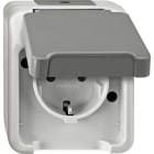MERTEN - SCHUKO-Steckdose, lichtgrau, AQUASTAR