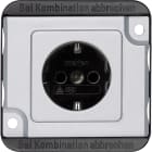 MERTEN - SCHUKO-Steckdose, BRS, Schraub-Liftklemmen, mattsilber, PANZER