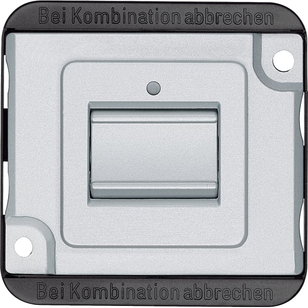 MERTEN - Aus/Wechsel-Kontrollschalter-Eins. 1-pol. 10 AX,AC 250 V,mattsilber,PANZER,StK
