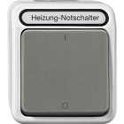 MERTEN - Heizungs-Notschalter, Aus, 3-polig mit Kontrolllicht, lichtgrau, AQUASTAR