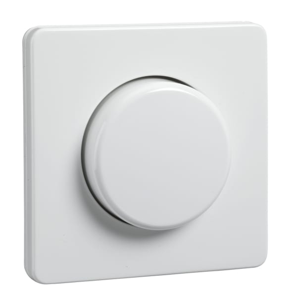ELSO - Zentralplatte mit Drehknopf für Dimmer FASHION/RIVA/SCALA reinweiß