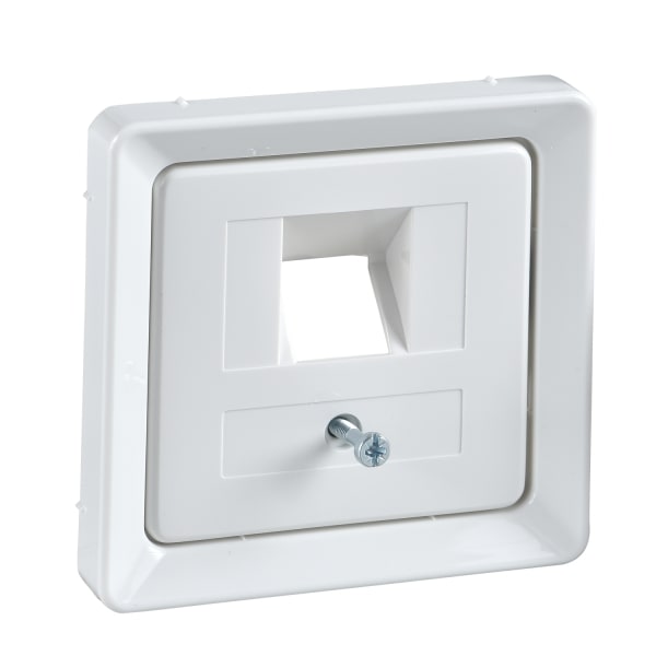 ELSO - Zentralplatte für 1xRJ45 FASHION/RIVA/SCALA reinweiß
