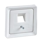 ELSO - Zentralplatte für 1xRJ45 FASHION/RIVA/SCALA reinweiß