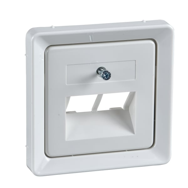 ELSO - Zentralplatte für 2xRJ45 FASHION/RIVA/SCALA reinweiß