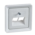 ELSO - Zentralplatte für 2xRJ45 FASHION/RIVA/SCALA reinweiß