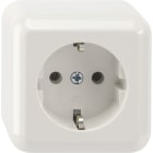 MERTEN - SCHUKO-Steckdose, Steckklemmen, polarweiß, AUFPUTZ