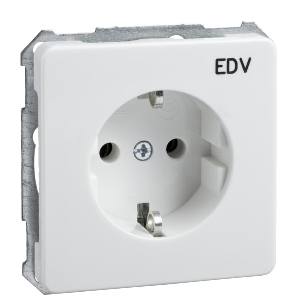 ELSO - Steckdose bedruck EDV 16A FASHION/RIVA/SCALA Steckklemme reinweiß