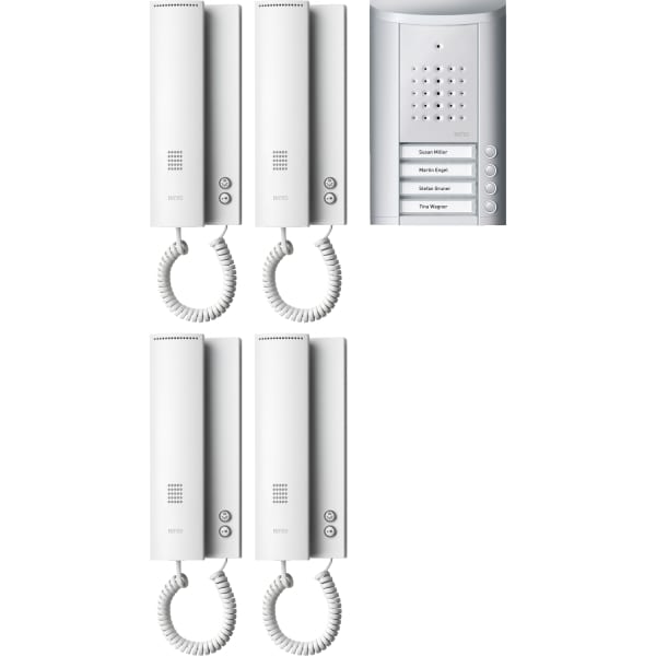 SCHNEIDER ELECTRIC - Entravox Audio Set 4 WE, silber/weiß