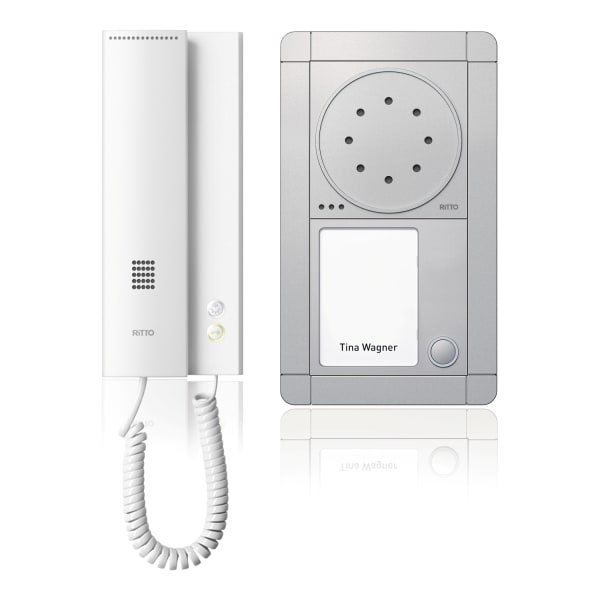 SCHNEIDER ELECTRIC - Portier Audio Set 1 WE, silber/weiß