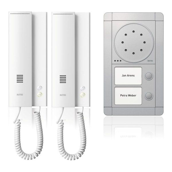SCHNEIDER ELECTRIC - Portier Audio Set 2 WE, silber/weiß