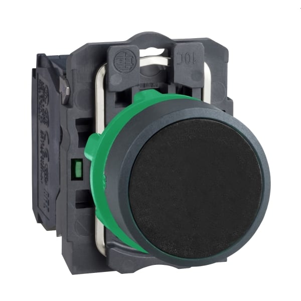 SCHNEIDER ELECTRIC - Drucktaster, Harmony XB5, Kunststoff, schwarz, unbeschriftet, 22mm, tastend, 1S