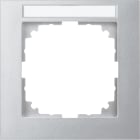MERTEN - M-Pure-Rahmen, 1fach mit Beschriftungsträger, aluminium, M-Pure