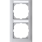 MERTEN - M-Pure-Rahmen, 2fach m. Beschriftungsträger, senkr. Montage, aluminium, M-Pure