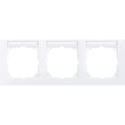 MERTEN - M-Pure-Rahmen, 3f. m. Beschriftungsträger, waagerechte Montage, aktivws., M-Pure