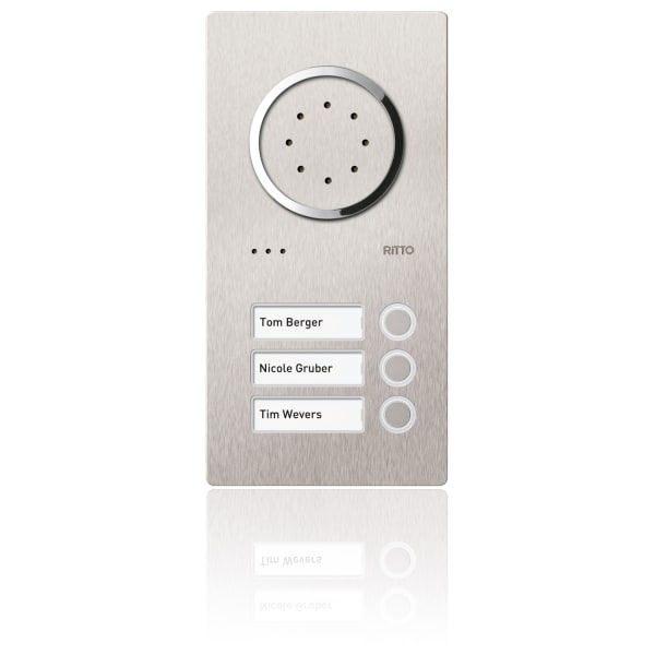 SCHNEIDER ELECTRIC - Acero Edelstahl-Türstation Audio, 3 WE, Audio, Edelstahl