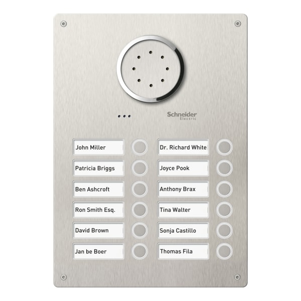 SCHNEIDER ELECTRIC - Acero Edelstahl-Türstation Audio, 12 WE, Audio, Edelstahl