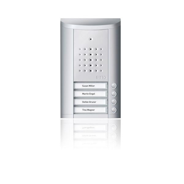 SCHNEIDER ELECTRIC - Entravox Türstation Audio, 4 WE, Audio, silber eloxiert