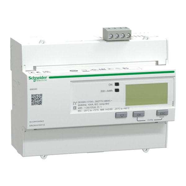 SCHNEIDER ELECTRIC - Energiezähler iEM3350, 3-ph, 125A, erweit.Messfunktion, Modbus