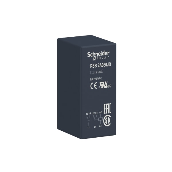 SCHNEIDER ELECTRIC - Interface-Relais RSB, 2 W, 8 A, 12 VDC