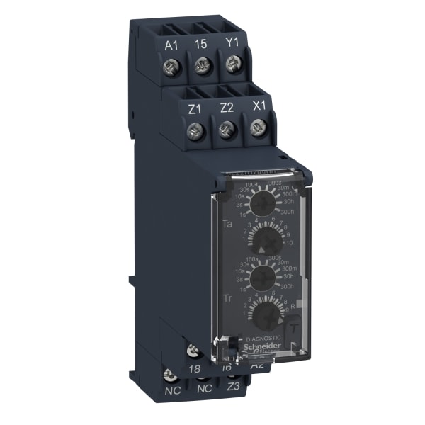 SCHNEIDER ELECTRIC - Ansprech- und Rückfallverzögerung asymmetr., 0,05 s-300 h, 24-240VAC/DC, 1 W