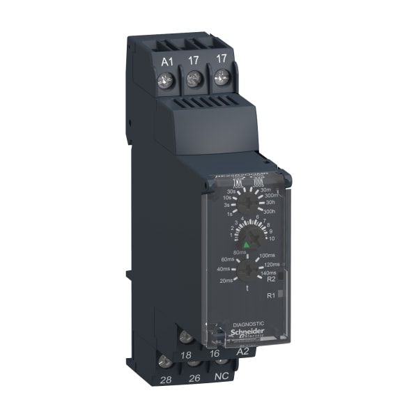 SCHNEIDER ELECTRIC - Zeitrelais für Stern-Dreieck-Anlasser, 0,05 s-300 h, 24-240VAC/DC, 2 W gem
