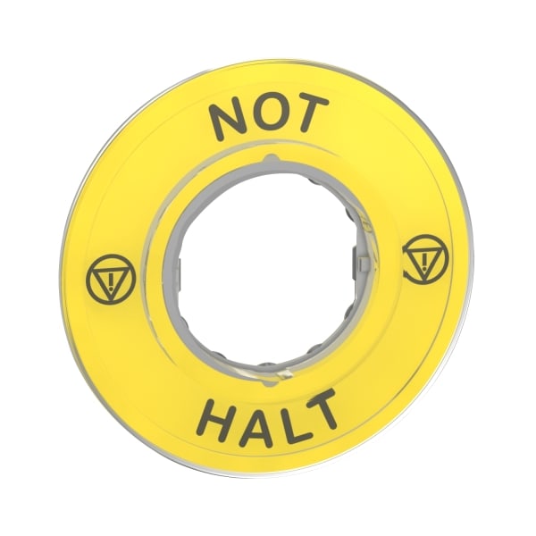 SCHNEIDER ELECTRIC - Schild Ø60 für Not-Halt-Taster, NOT-HALT/Logo ISO13850