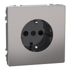 MERTEN - SCHUKO-Steckdose, BRS, Steckklemmen, Nickelmetallic, System Design