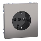 MERTEN - SCHUKO-Steckdose, Steckklemmen, Nickelmetallic, System Design