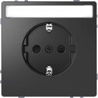 MERTEN - SCHUKO-Steckdose mit Schriftfeld, BRS, Steckklemmen, Anthrazit, System Design