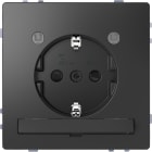 MERTEN - SCHUKO-Steckd. m. Lichtausl. u. LED-Bel.-Modul, BRS, StK, Anthrazit, Sys. Design