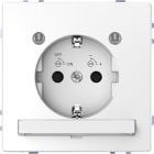 MERTEN - SCHUKO-Steckdose, Lichtauslass+LED-Beleuchtungs-Modul, BS, Steckklemmen, Lotosweiß
