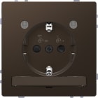 MERTEN - SCHUKO-Steckd.m. Lichtausl.u.LED-Bel.-Modul, BRS, StK, Moccametallic,Sys. Design