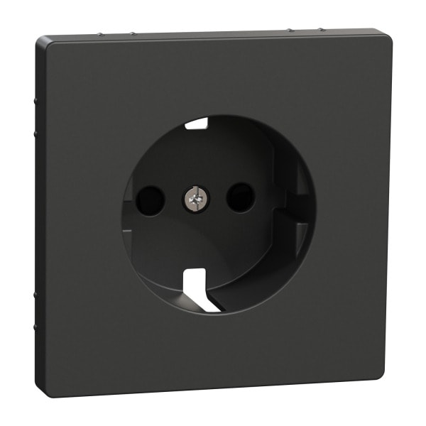 MERTEN - Zentralplatte für SCHUKO-Steckdosen-Einsatz, BRS, Anthrazit, System Design