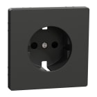 MERTEN - Zentralplatte für SCHUKO-Steckdosen-Einsatz, BRS, Anthrazit, System Design