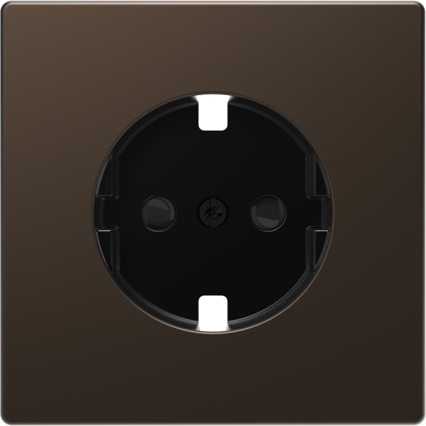 MERTEN - Zentralplatte für SCHUKO-Steckdosen-Einsatz, BRS, Moccametallic, System Design