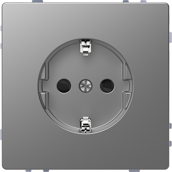 MERTEN - SCHUKO-Steckdose, BRS, Schraub-Liftklemmen, Edelstahl, System Design