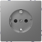MERTEN - SCHUKO-Steckdose, BRS, Schraub-Liftklemmen, Edelstahl, System Design