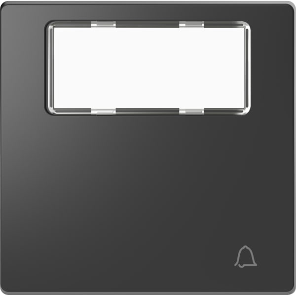 MERTEN - Wippe mit Schriftfeld und Kennzeichnung Klingel, Anthrazit, System Design
