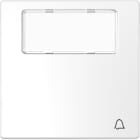 MERTEN - Wippe mit Schriftfeld und Kennzeichnung Klingel, Lotosweiß, System Design